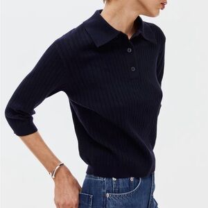 H&M Navy Polo Knit Top/Sweater - M
